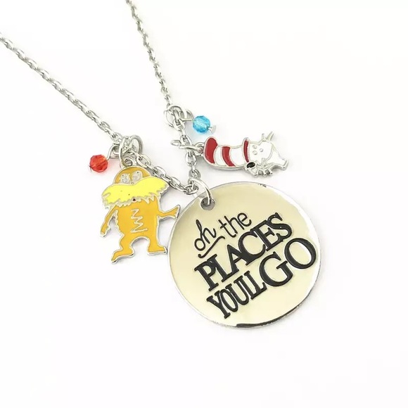 Jewelry - Dr. Seuss Necklace Oh the Places You will Go